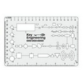 Engineering Template 3 w/ Flowchart Symbols (7.22"x4.22"x0.03")